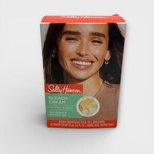 Sally Hansen Bleach Cream For Face and Body Hair Bleach & Activator Kit New